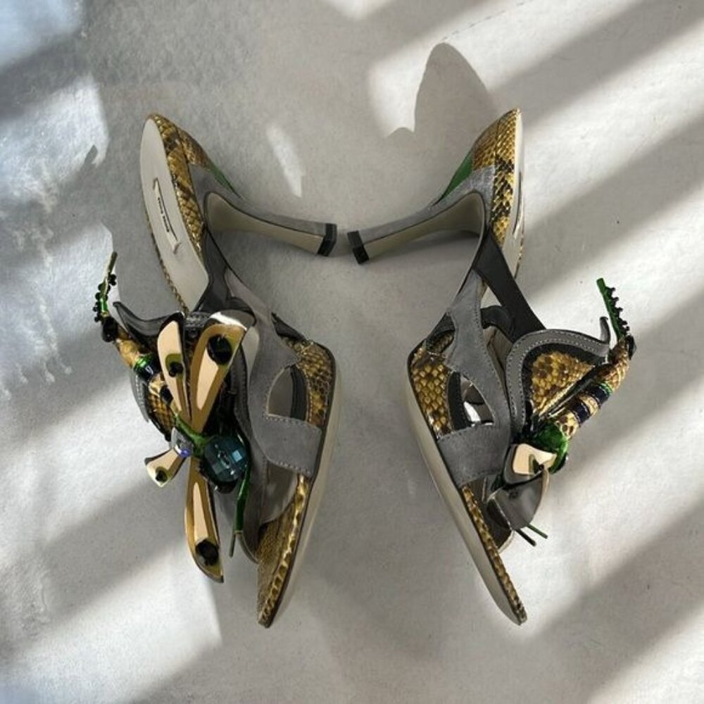 MiuMiu AW 2008 DragonflySlide Mules Heels - Picture 8 of 12